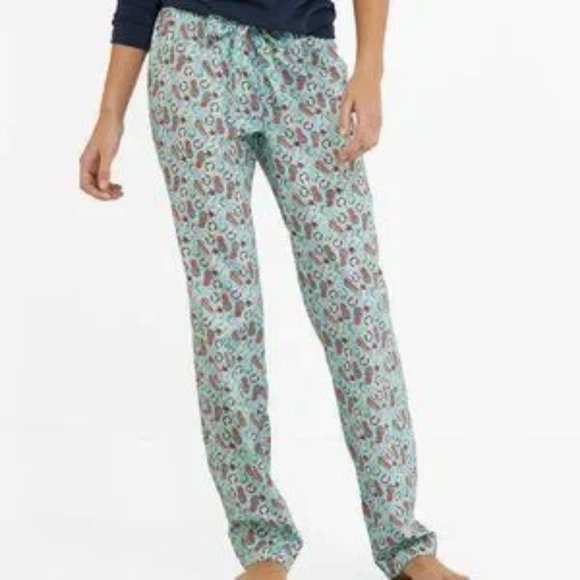 Vinyard Vines Beach Pajama Lounge Pants Size XS Blue Red Holiday Flip Flops PJ - Picture 2 of 16